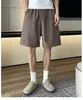 Nuevos Shorts Casuales Holgados de Marca de Moda Estilo Americano para Hombre Verano 2026, Ropa para Hombre Tallas Grandes, Shorts Finos de Imitación de Lino para Hombre