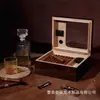 Caja de Madera para Almacenamiento de Puros Transfronteriza Madera Maciza Tapa Abatible Transparente Caja de Almacenamiento Humidificadora para Puros Caja de Madera para Puros