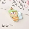 Acessórios de Resina DIY Desenho Animado, Clips de Cabelo Cola Creme de Insetos Pequenos, Fivelas de Sapato para Capa de Celular, Pingentes de Chaveiro