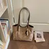 Bolsa tote feminina grande capacidade com poá da moda estilo coreano, nova moda 2026 elegante para o dia a dia, de ombro e de mão