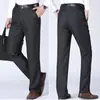 Pantalones Vaqueros Occidentales para Hombre de Otoño e Invierno Pantalones Casuales Forrados de Polar Pantalones de Traje para Hombres de Mediana Edad y Mayores Pantalones Gruesos Holgados Pantalones Rectos para Hombre