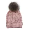 2019 Venda Quente Transfronteiriça AliExpress Chapéu de Tricô Torcido Europeu e Americano com PomPom para Mulheres Chapéu de Lã Quente para Puxar