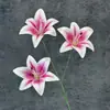 Nuevas Cabezas de Flor de Lirio 3D Flores Artificiales Decoración del Hogar Arte Floral Adornos DIY Accesorios Boda Cabezas de Flores Hechas a Mano Venta al por Mayor