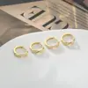 Banho de Ouro Real um par dois pares conjunto brincos feminino design de nicho sentido geométrico brincos torcidos em forma de C brincos versáteis