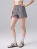 Shorts de yoga holgados de cintura alta para mujer, absorbentes de sudor y transpirables, con shorts de seguridad incorporados, adecuados para fitness, correr, entrenamiento y yoga
