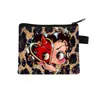 Bolsa de monedas de dibujos animados Miss Betty Estampado LOVE Cierre de cremallera Almacenamiento Bolsa pequeña Portátil para niñas Llavero para monedas Venta al por mayor