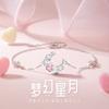 Pulseira Prata Lua Estrela Fantasia Feminina Prata de Lei S999 Design Nicho Luxo Leve Exquisito 2024 Novo Presente para Namoradas