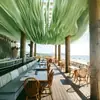 Cortinas de gasa personalizadas a base de aire para decoración de techos en restaurantes de moda, casas de huéspedes, hoteles, áreas escénicas al aire libre y entornos costeros con efectos degradados