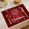 Novo Jogo Americano de Natal Estampado Digitalmente Linho Transfronteiriço Europeu e Americano Festa de Aniversário Isolado e Antimanchas Decorativo Tapete de Mesa