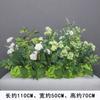 Serie Mori hilera de flores de suelo camino de flores simulación camino de flores plomo flor falsa flor flor arte escena diseño ceremonia de boda paisaje decoración blanca verde