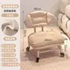 Taburete Pequeño Giratorio con Ruedas, Taburete Bajo para Uso Doméstico, Taburete para Cambiarse los Zapatos, Banco Infantil con Ruedas, Silla con Respaldo Sellador de Costuras