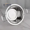 Peneira de Arroz e Bacia de Escorrer em Aço Inoxidável com Duas Alças, Bacia de Silicone para Lavar Arroz na Cozinha, Cesta para Frutas e Legumes com Furos Pequenos para Lavar Legumes e Frutas