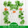 Cipós de Frutas Simuladas, Cipós de Folhas de Uva com Flores Artificiais, Decoração de Folhas Verdes para Tubulações de Teto, Folhas de Plástico