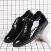 Zapatos de Piel para Hombre Primavera y Otoño Zapatos de Vestir Casual de Negocios Zapatos para Boda de Jóvenes Zapatos para Padrino de Boda Zapatos de Cuero Británicos de Moda para Hombre