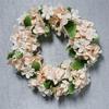 Corona de simulación de flores de seda navideñas, simulación de planta de eucalipto, decoración del hogar, colgante de flores falsas, accesorios de fotografía, corona