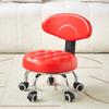 Taburete Giratorio con Ruedas para Uso Doméstico, Taburete Bajo con Respaldo, Taburete para Cambiarse los Zapatos con Ruedas, Adecuado para Cuidar Niños, Sala de Estar, Limpieza de Juntas y Silla para Limpiar el Piso