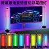 Luz Ambiente RGB Ativada por Som para Desktop, Luz Ambiente com Ritmo Musical para Jogos, Decoração Vertical Colorida Controlada por Controle Remoto para Fundo de TV