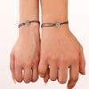 Presente de Pulseira de Casal para o Dia dos Namorados Corda de Mão Tecida à Mão Pulseira Magnética de Amor para Homens e Mulheres Amizade Corda Vermelha Transfronteiriça