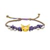 Pulsera Kurome de Oro Puro 999 Jiufengxiang Plata Recubierta de Oro Colgante Kurome Pulsera Fresca y Dulce para Niñas