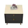 Tapete de Mesa de Cabeceira de Luxo Leve Tapete de Mesa de Couro Pvc à Prova d'Água Popular Tapete de Mesa de Cabeceira de Quarto Pano de Cobertura Simples Sem Lavagem