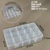Caixa Organizadora Multifuncional Criativa de Plástico Transparente Destacável com 15 Compartimentos para Nail Art, Joias, Miçangas e Brinquedos