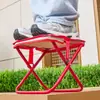 Cadeira Dobrável para Fazer Fila e Esperar o Ônibus, Banqueta Dobrável, Mini Banqueta Dobrável, Banqueta Dobrável para Camping e Pesca, Cadeira com Bolsa para Lápis para Viagem e Lazer, Portátil