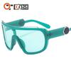 Moda europea y americana gafas de montura grande bola cool gafas de sol de una sola pieza para montar gafas de sol para hombre y mujer 891