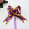30# Estampado en Caliente Patrón de Ola Lazo Tamaño Mediano Flor Tirada a Mano Regalo de Navidad Empaque de Flores Arreglo Floral Tirar