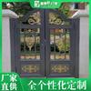 Puerta de aluminio estilo europeo para patio, casa de campo, casa de campo, puerta cerrada, puerta plana para patio rural