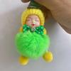 Muñeca para Dormir de Piel Genuina Influencer de Tiktok Accesorios para Bolsos Femeninos Colgante de Peluche Juguete de Muñeca con Piel para Bolsos