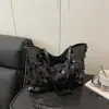 Bolso de Hombro Versátil de Gran Capacidad 2026 Nuevo Bolso de Mano Texturizado con Lentejuelas de Moda Bolso Tote Personalizado de Gran Capacidad