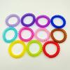 Textura de Alta Gama Diadema Pequeña de Gelatina Elástico Alto Liga para el Cabello de Cordón de Teléfono para Mujer Sin Costuras Duradera Cuerda para el Cabello Banda Elástica Pulsera