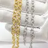 Corrente de joia em aço titânio vácuo elétrico ouro 18K mais corrente longa corrente de cauda corrente quadrada redonda corrente de amor corrente DIY feita à mão