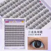 Cílios Postiços Segmentados para Iniciantes, Estilo Girassol, Cílios Postiços Naturais Realistas, 10 Fileiras, Cílios Postiços Sem Cola