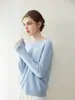 Nuevo Suéter de Punto 100% Cachemira Pura para Mujer, Versátil, Cuello Redondo, para el Otoño/Invierno 2026, Camiseta Base de Punto