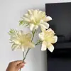 Flores Artificiales, Enredadera Plateada, Clematis, Lirio Pequeño, Loto de Nieve, Decoración de Salón de Bodas, Flores Falsas, Flores Artificiales de Enredadera Plateada