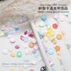 Acessórios Coloridos Mistos de Resina Coração de Pêssego para Nail Art Coração Tridimensional Desenho Animado Rosto Sorridente Relógio Acessórios de Unha Vestíveis Liquidação