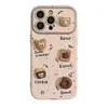 Biscoito Donut Café Urso Capa de Celular Acessórios de Resina Material DIY Atacado Grão de Café Adesivos de Geladeira Fofo