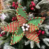 Flores Decorativas de Navidad Personalizadas por Fabricantes Adornos Festivos Decoraciones 27cm Flores Decorativas de Navidad al por Mayor