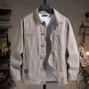 Camisa solta da marca da moda, ferramentas, camisa masculina, elegante, all-match, lapela, vários bolsos, manga comprida, primavera e outono, novo estilo americano, jaqueta retrô