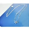 Colar de prata de lei s925 com estrela e diamante simples estilo coreano moderno versátil corrente de clavícula pentagrama gargantilha para mulheres