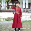 Hanfu de Artes Marciales para Niños Trajes Antiguos para Niños Trajes de Rendimiento Traje Tang para Niños Estilo Antiguo de Primavera y Otoño Ceremonia de Escritura de Estilo Chino y Otoño