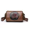 Bolsa Transversal Versátil para Meia-Idade Bolsa Feminina Transfronteiriça Alça Larga Estilo Literário Nacional Moda Bolsa Mãe Lótus Bolsa de Ombro de Alta Qualidade