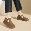 Botines Birkenstock, Botas tipo Martin para mujer, Nuevo estilo versátil de invierno 2026, Acolchados y engrosados para abrigar, Botas de nieve ligeras