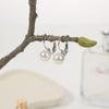 Pendientes Dorados de Moda, Lujo Ligero y Sensación de Alta Gama, Estilo Nuevo, Pendientes Simples y Versátiles, Pendientes de Perlas para Otoño e Invierno