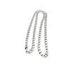 Collar NK para hombre de alta calidad, cadena cubana simple y dominante, gruesa, que combina con todo, collar de acero de titanio plateado, cadena para clavícula, cadena de presidente