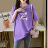 Comercio Exterior Verano 2026 Estilo Nuevo Holgado Estilo Coreano Estampado de Letras Talla Grande Versátil Camiseta de Manga Corta Top Holgado para Mujer Ins