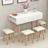 Mesa de Comedor Plegable Retráctil Moderna y Sencilla para Hogar, Apartamentos Pequeños, Mesa Plegable Móvil, Gabinete de Almacenamiento de Cocina, Mesa de Comedor Sencilla