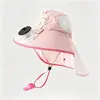 Nuevo sombrero de protección solar para niños con ventilador alimentado por energía solar, protección UV y parasol