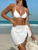 Comércio exterior novo europeu e americano explosões moda praia blusa protetor solar em estoque atacado Amazon exterior praia saia sexy